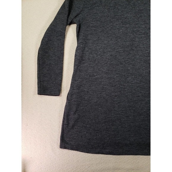 Leith Sweater Womens Large Long Sleeve Turtleneck Polyester Blend Gray Long Knit - Picture 9 of 14